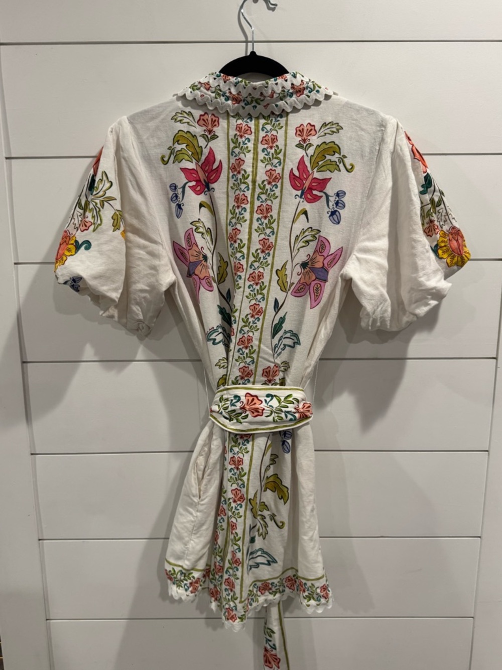 Farm Rio Off-White Floral Insects Romper - Picture 8 of 11